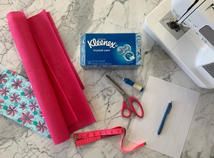 Supplies to make tissue box covers at home
