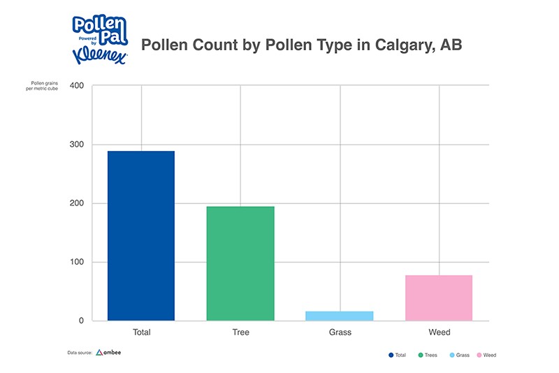 Pollen count by Pollen Category calgary