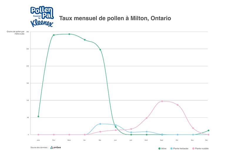 Pollen Count by Month Canada